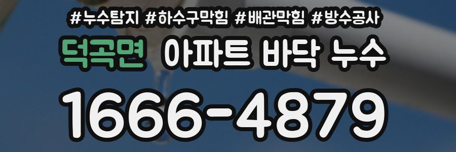 덕곡면 아파트 바닥 누수