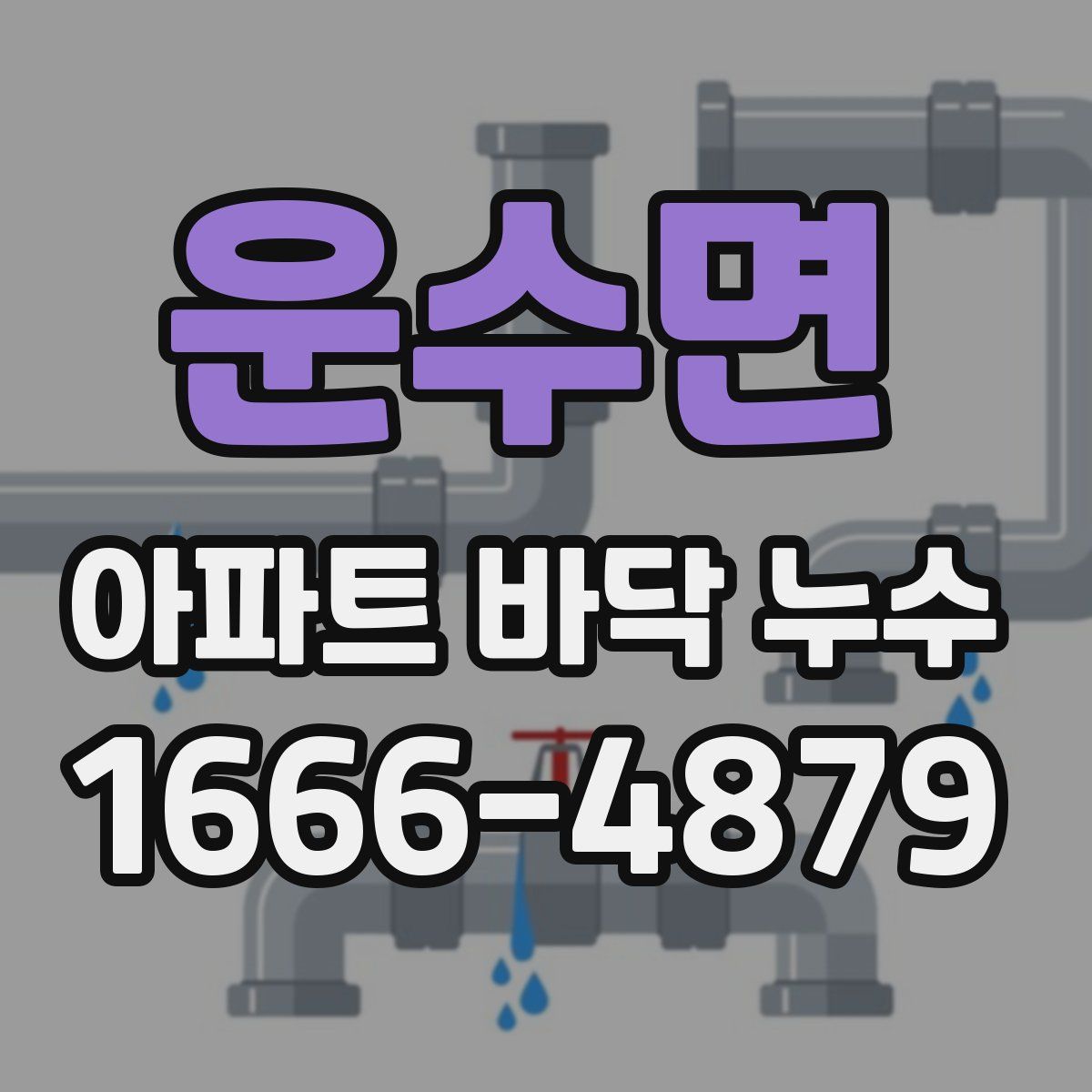 운수면 아파트 바닥 누수