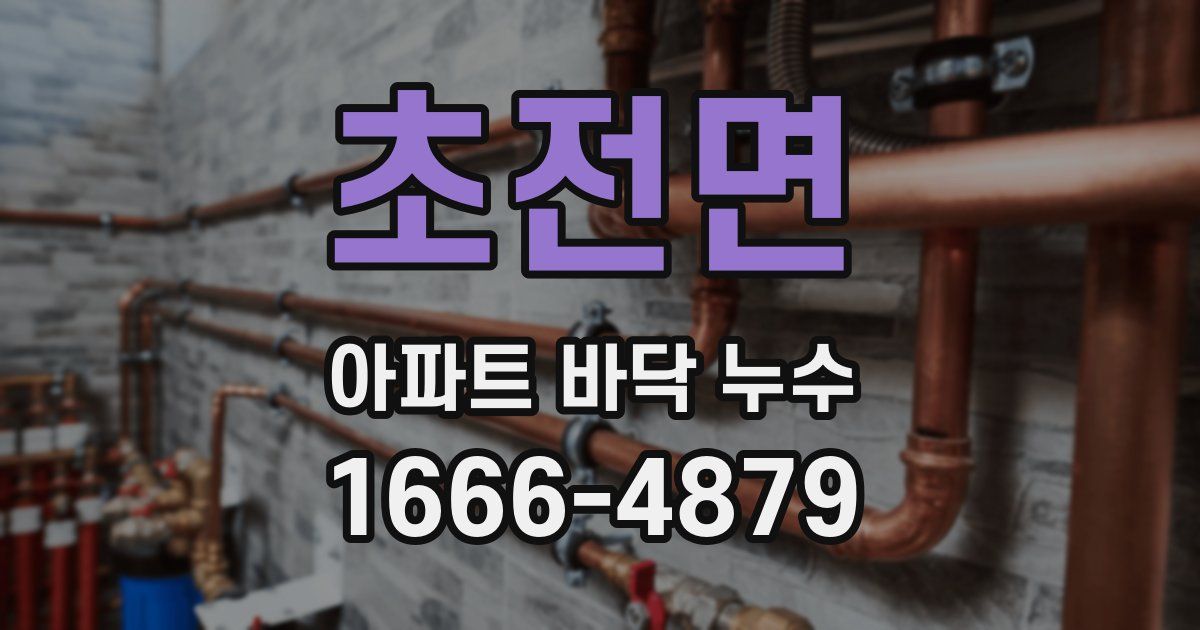 초전면 아파트 바닥 누수