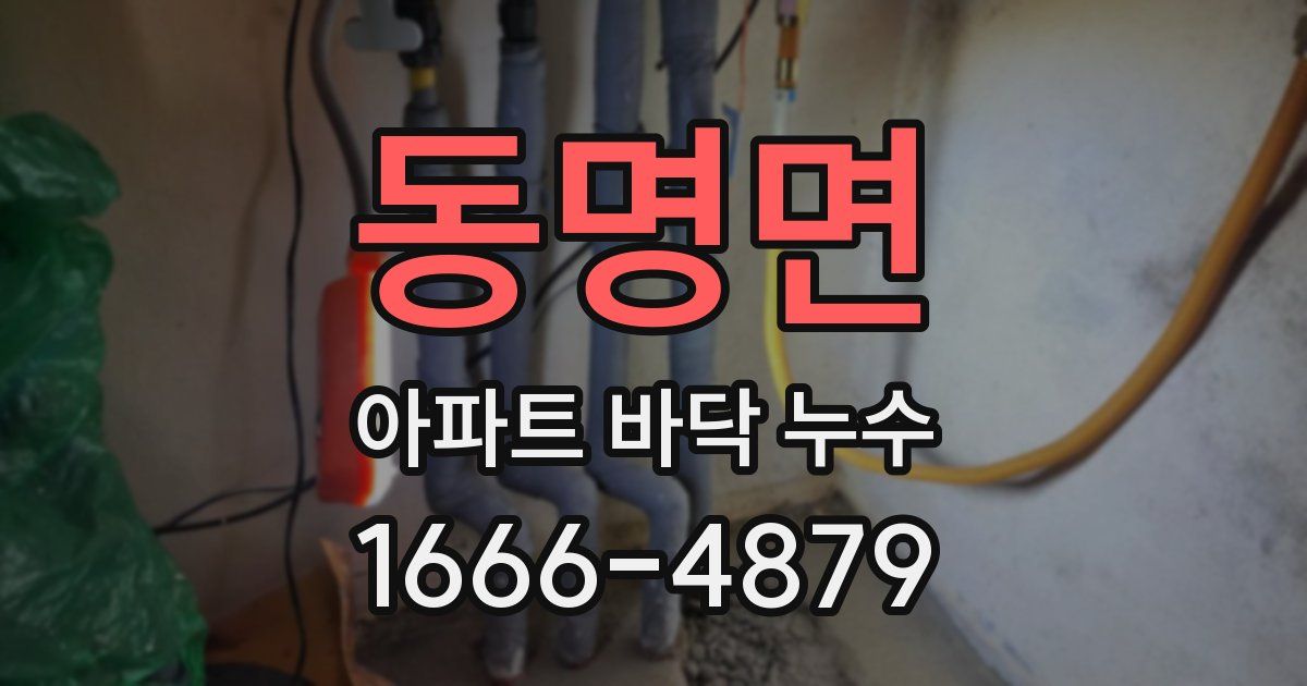동명면 아파트 바닥 누수