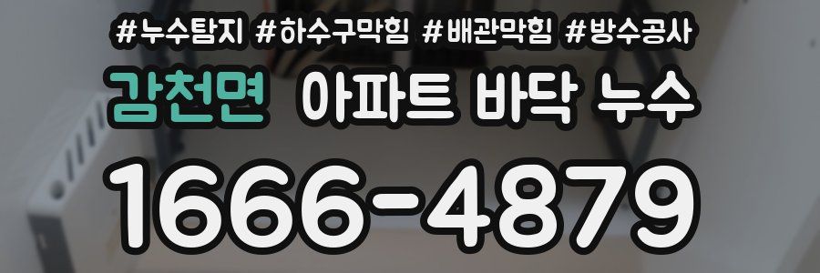 감천면 아파트 바닥 누수