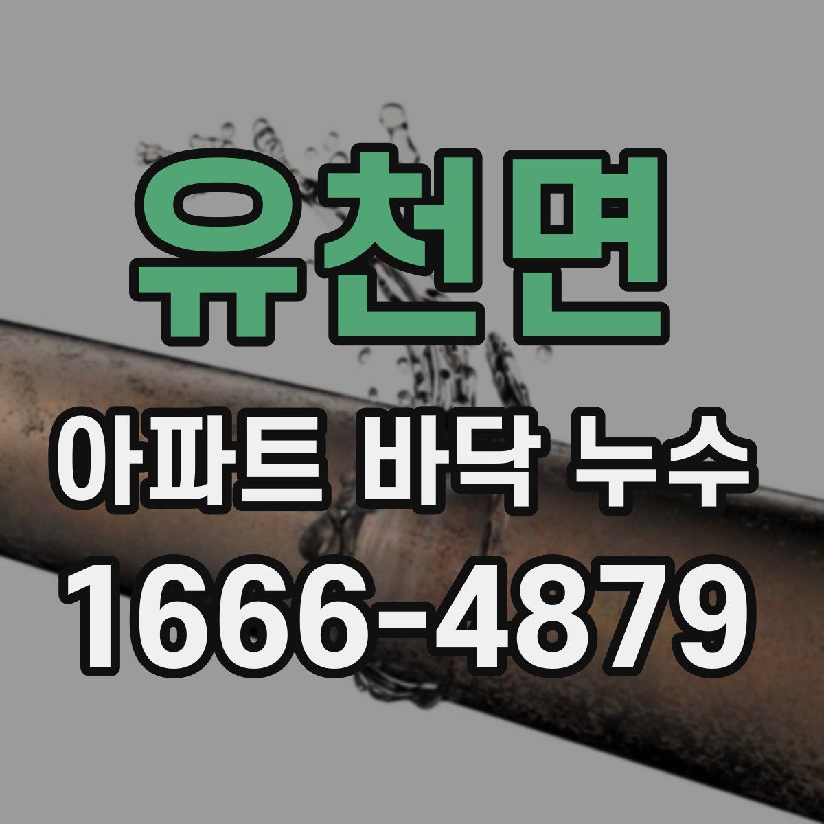 유천면 아파트 바닥 누수