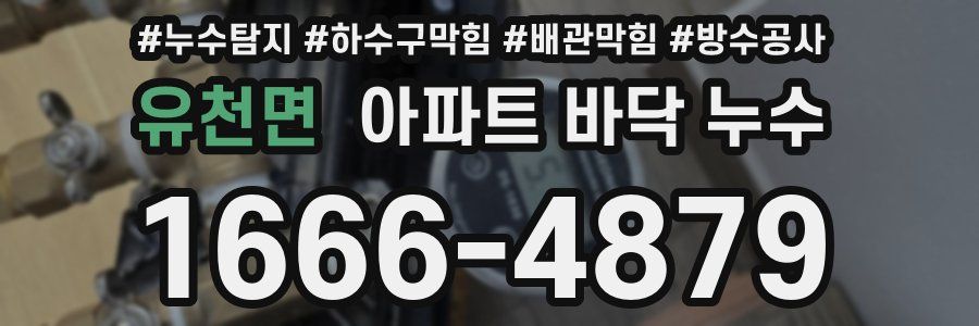 유천면 아파트 바닥 누수