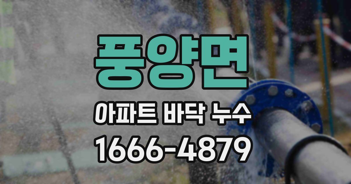 풍양면 아파트 바닥 누수