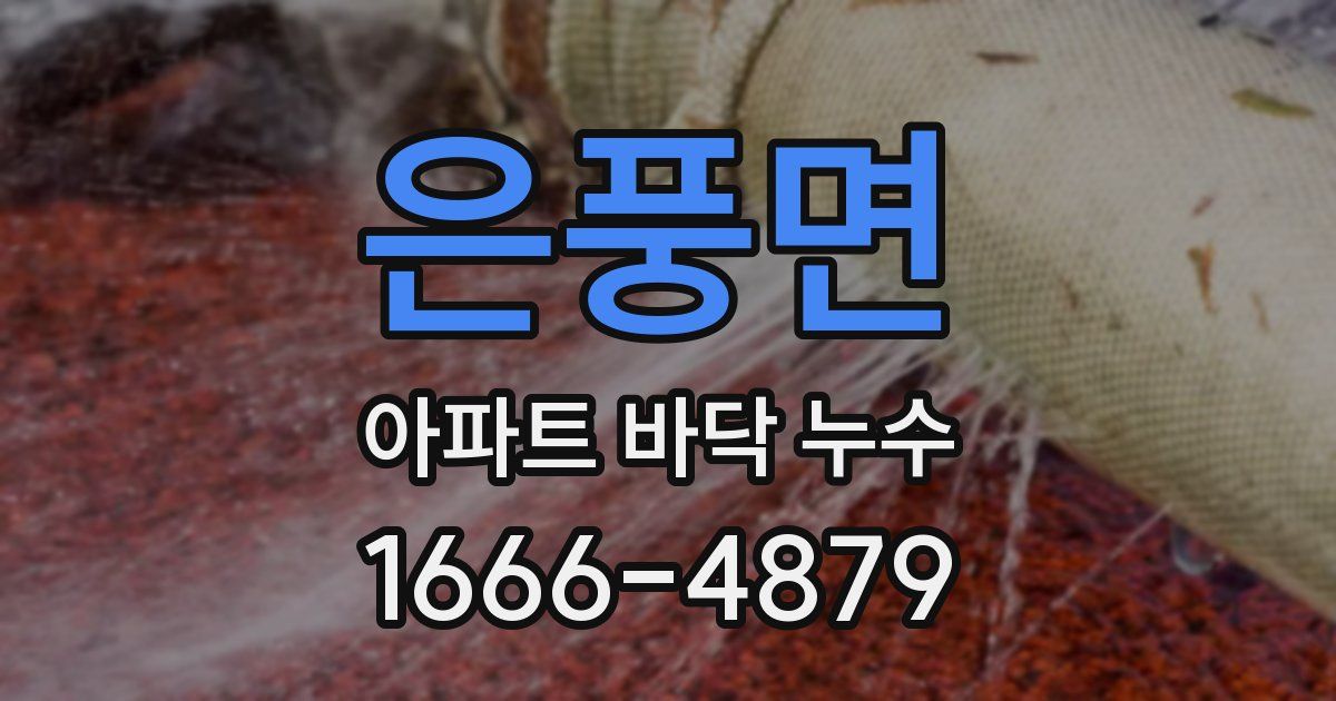 은풍면 아파트 바닥 누수