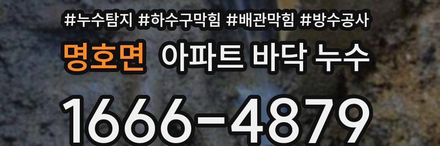 명호면 아파트 바닥 누수