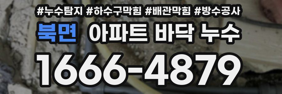 북면 아파트 바닥 누수