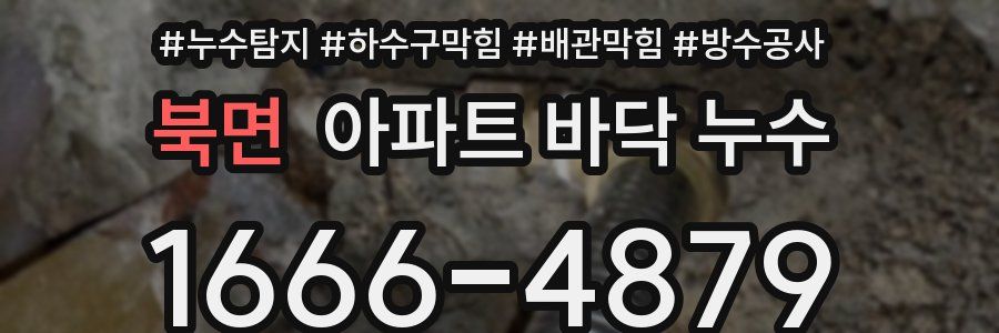 북면 아파트 바닥 누수