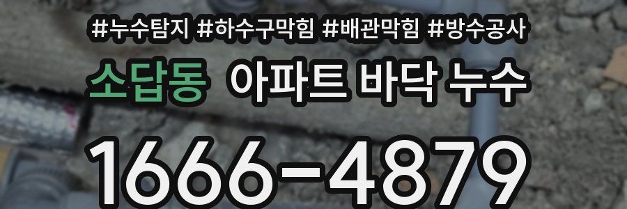 소답동 아파트 바닥 누수