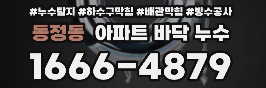 동정동 아파트 바닥 누수