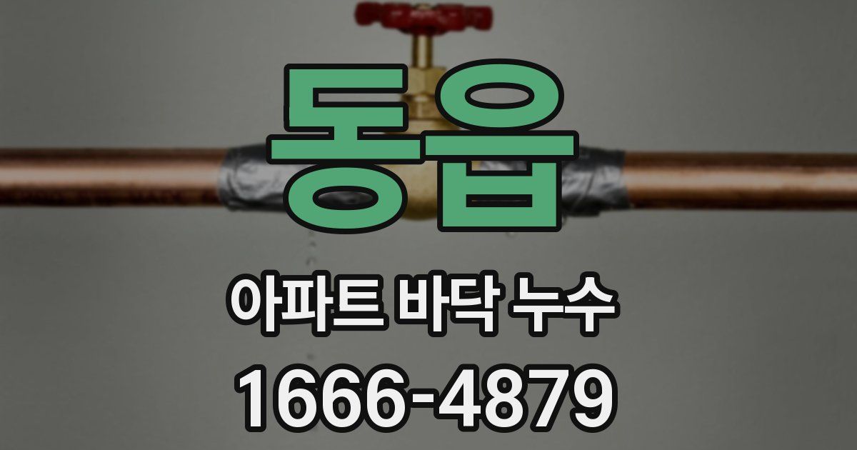 동읍 아파트 바닥 누수