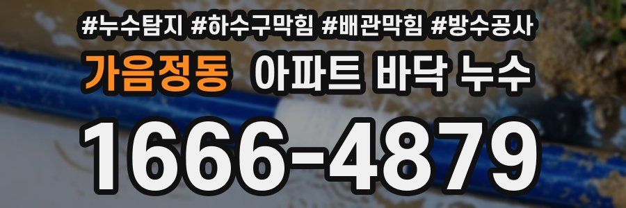 가음정동 아파트 바닥 누수