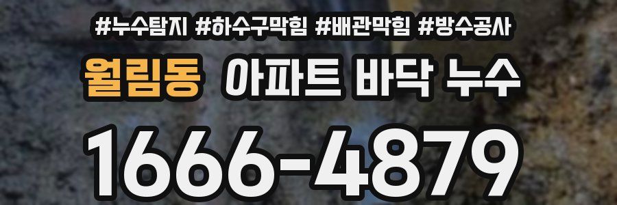 월림동 아파트 바닥 누수