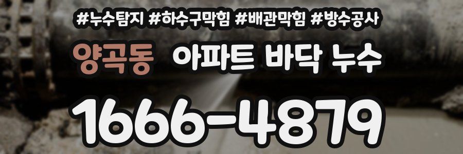 양곡동 아파트 바닥 누수