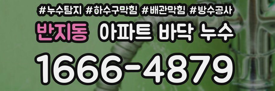 반지동 아파트 바닥 누수
