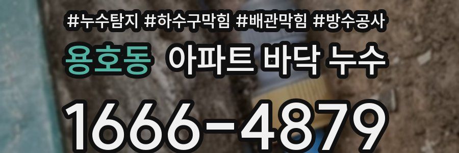 용호동 아파트 바닥 누수