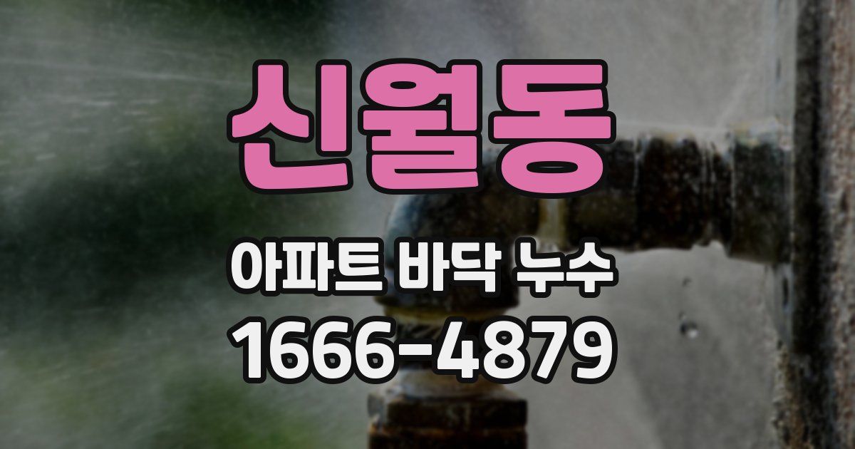 신월동 아파트 바닥 누수