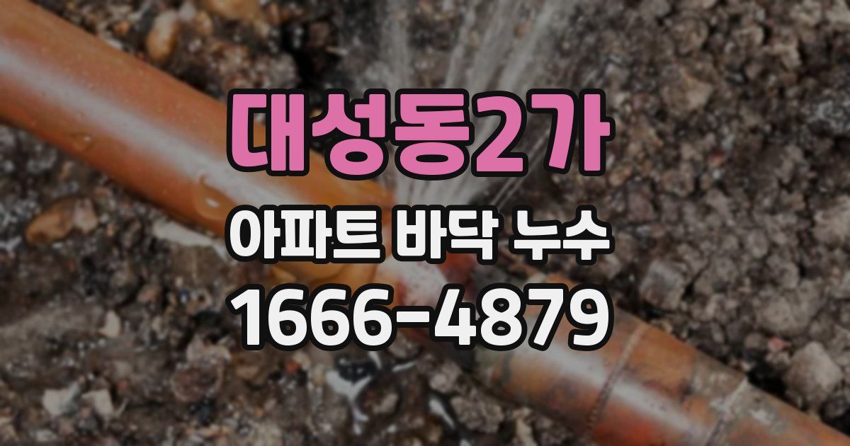 대성동2가 아파트 바닥 누수
