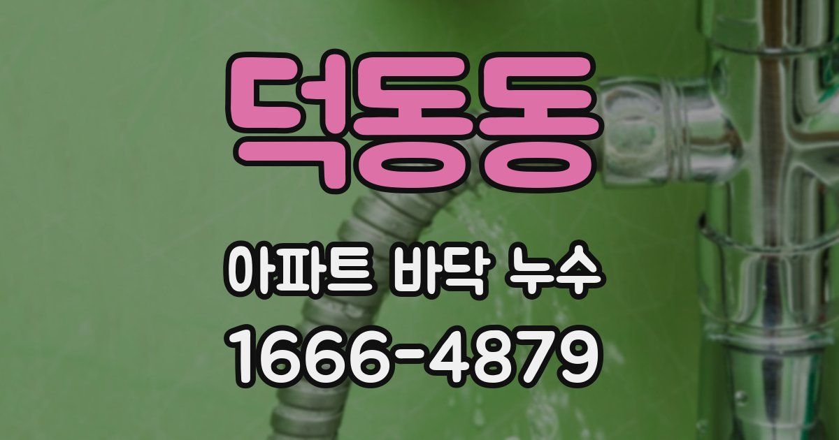 덕동동 아파트 바닥 누수