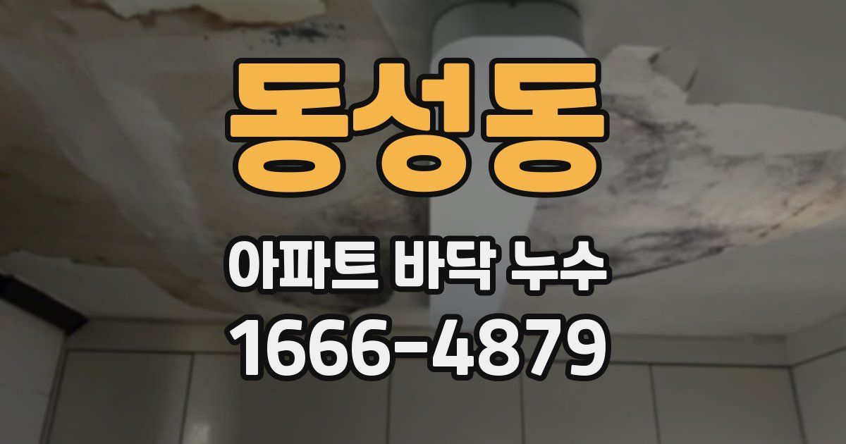 동성동 아파트 바닥 누수