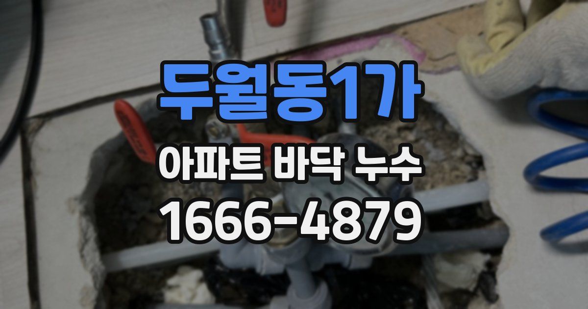 두월동1가 아파트 바닥 누수