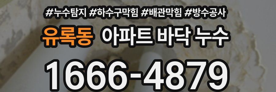 유록동 아파트 바닥 누수