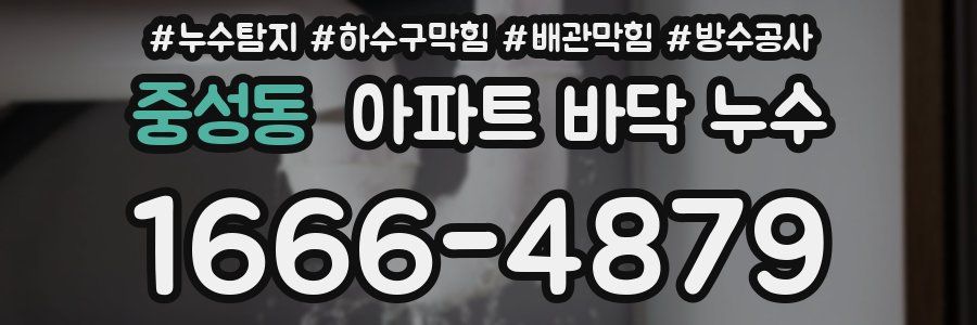 중성동 아파트 바닥 누수