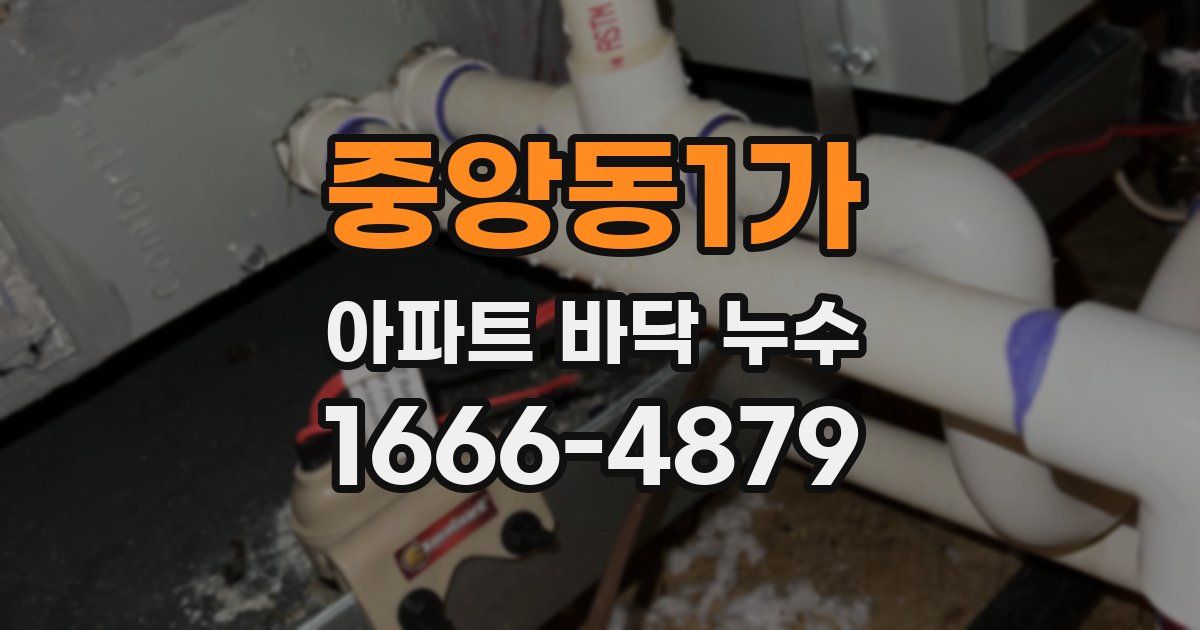 중앙동1가 아파트 바닥 누수