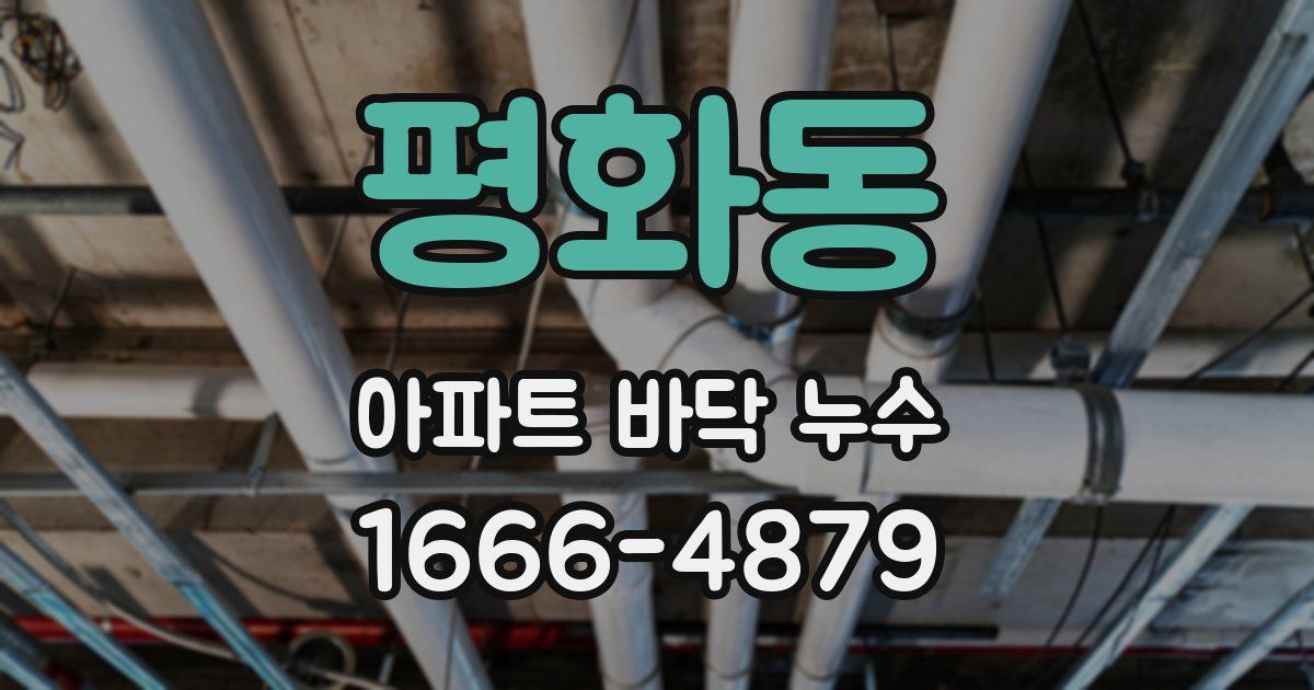 평화동 아파트 바닥 누수