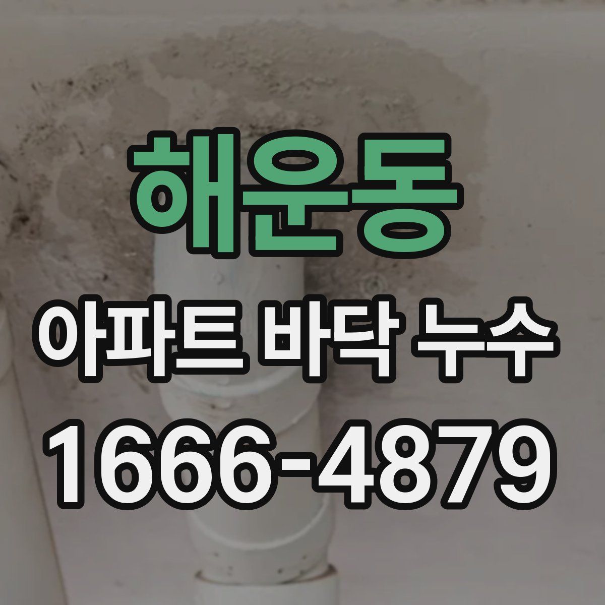 해운동 아파트 바닥 누수