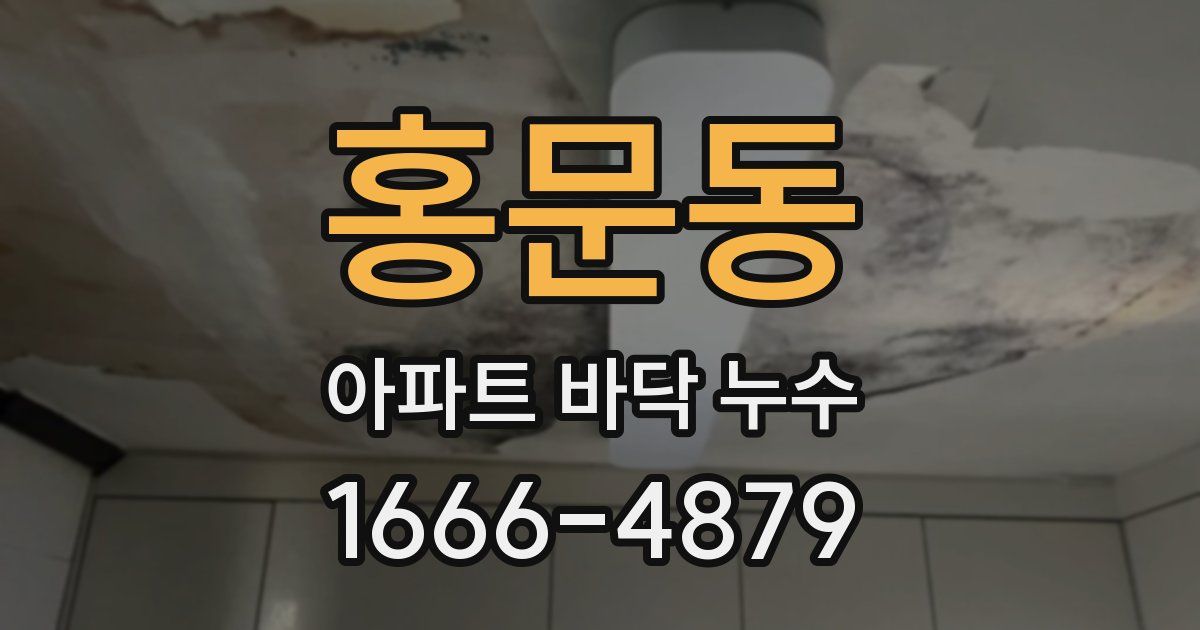 홍문동 아파트 바닥 누수