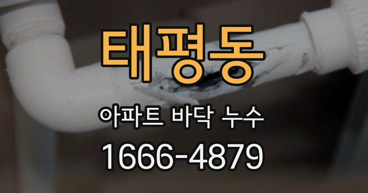 태평동 아파트 바닥 누수