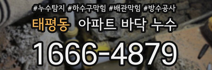 태평동 아파트 바닥 누수