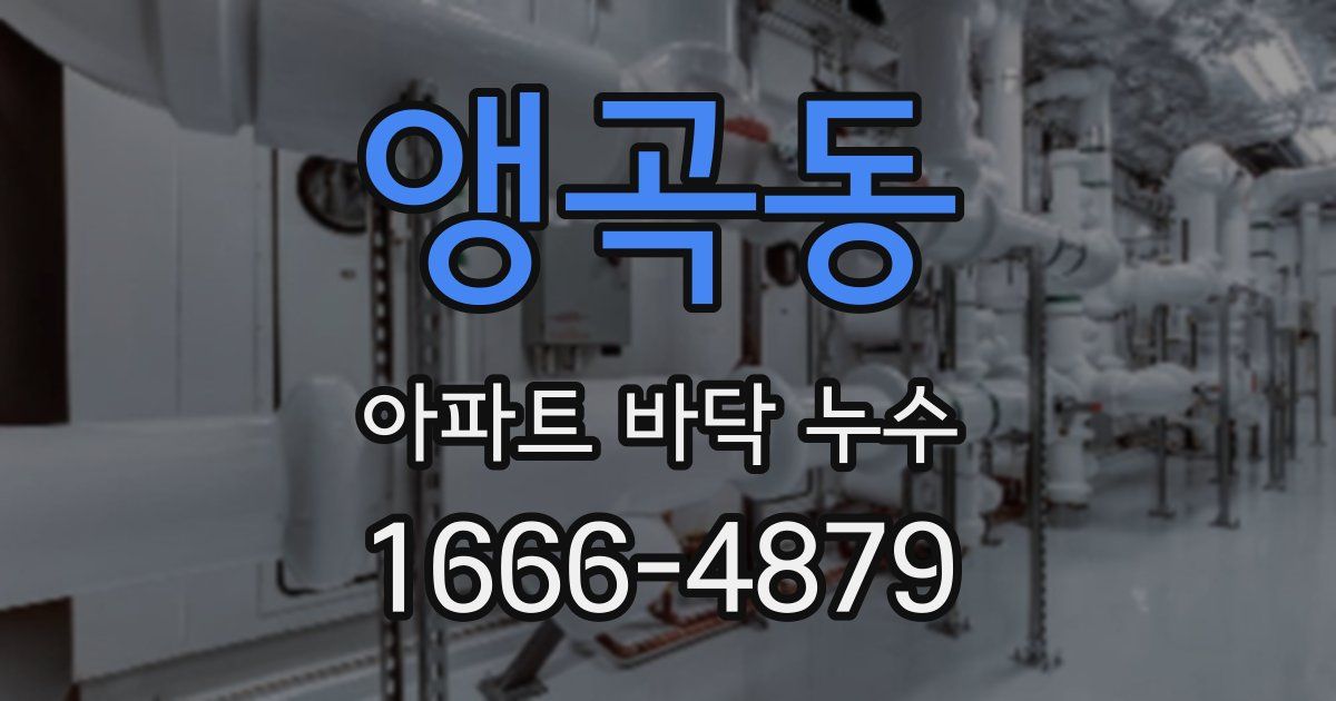 앵곡동 아파트 바닥 누수