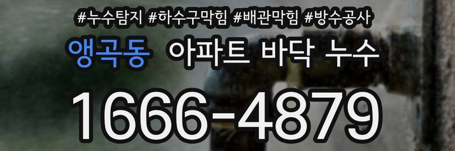 앵곡동 아파트 바닥 누수