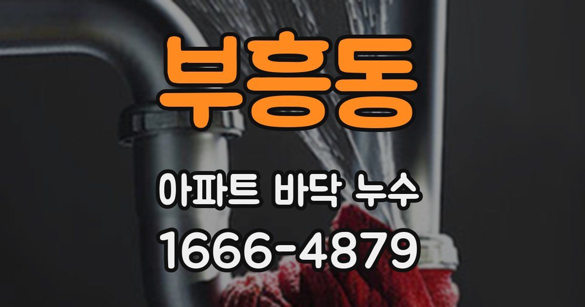 부흥동 아파트 바닥 누수