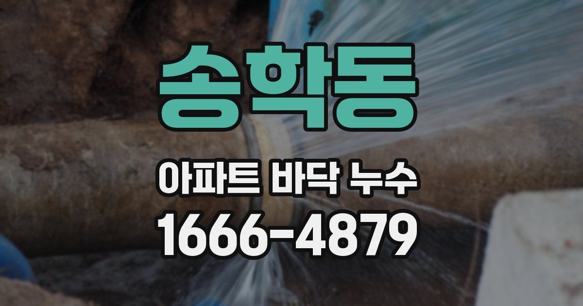송학동 아파트 바닥 누수