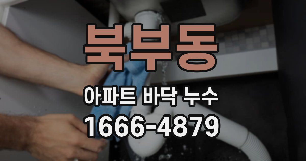 북부동 아파트 바닥 누수