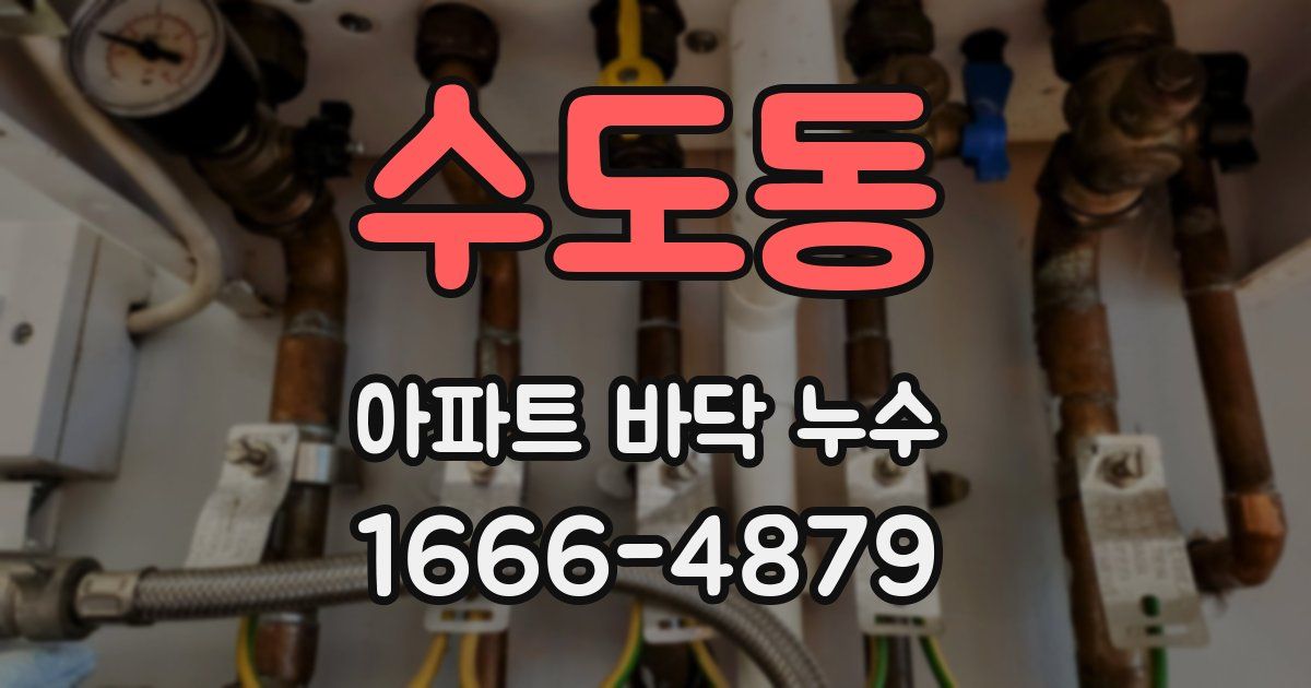 수도동 아파트 바닥 누수