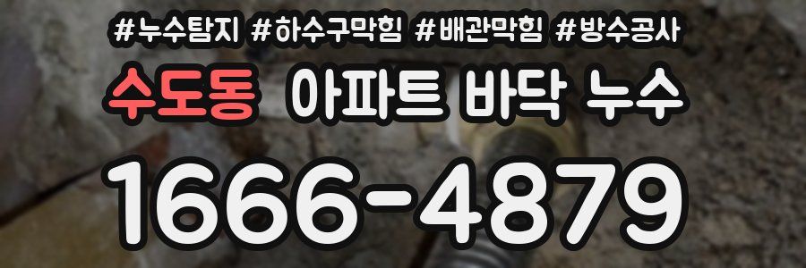 수도동 아파트 바닥 누수