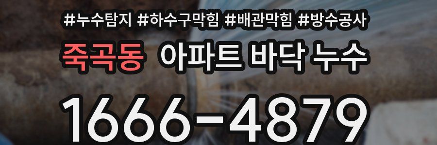 죽곡동 아파트 바닥 누수