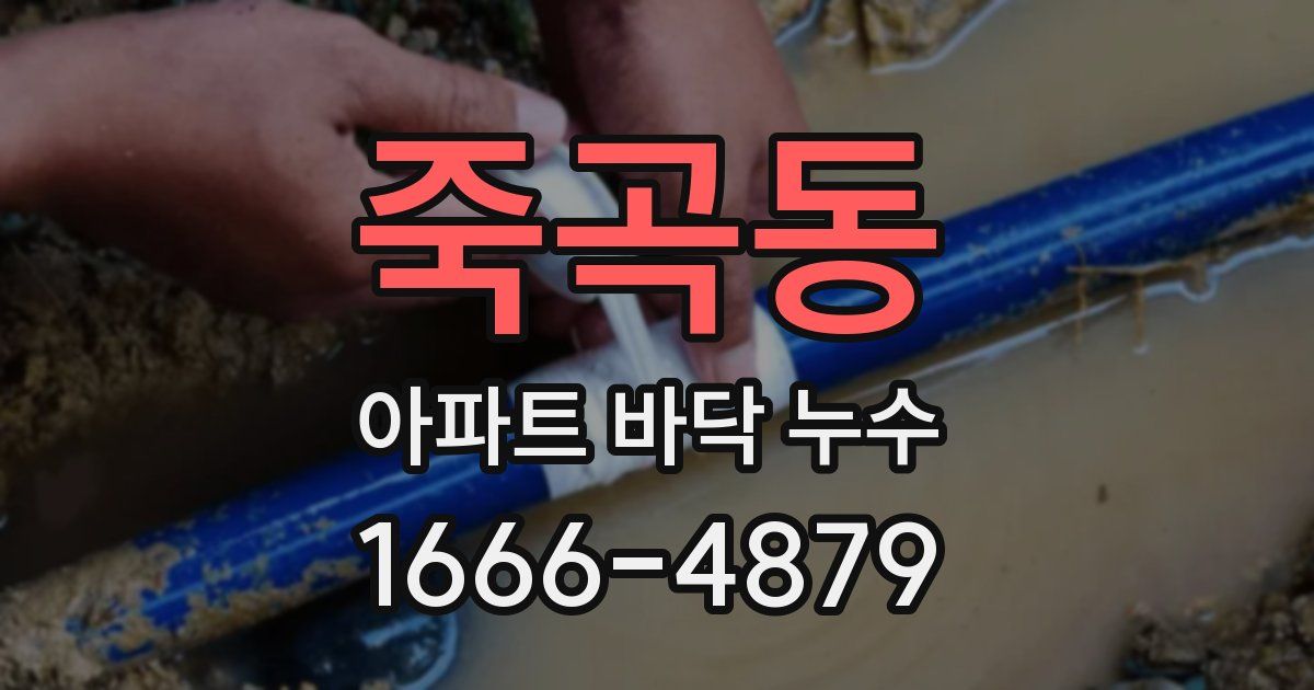 죽곡동 아파트 바닥 누수