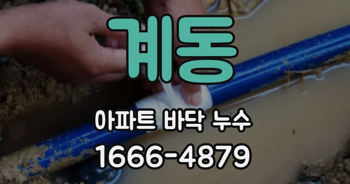 계동 아파트 바닥 누수