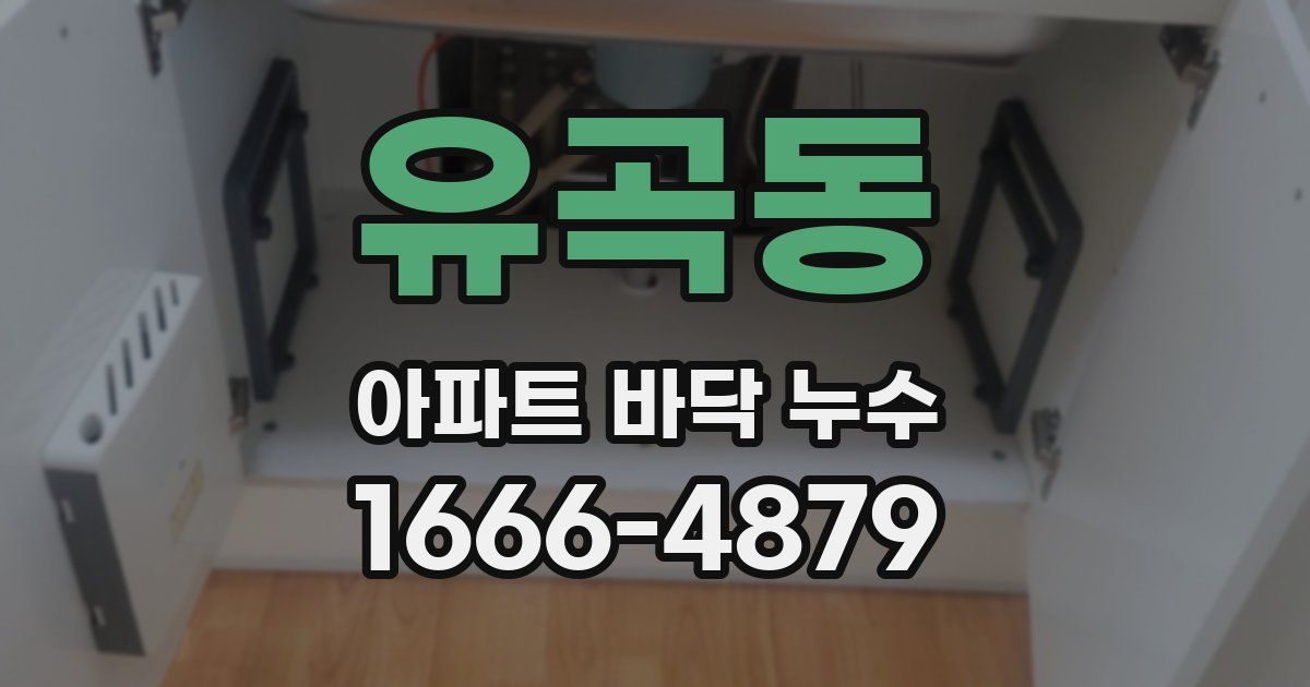유곡동 아파트 바닥 누수