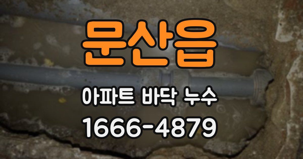문산읍 아파트 바닥 누수