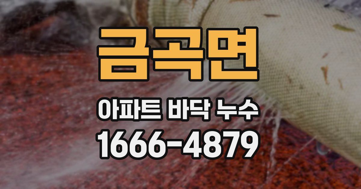 금곡면 아파트 바닥 누수