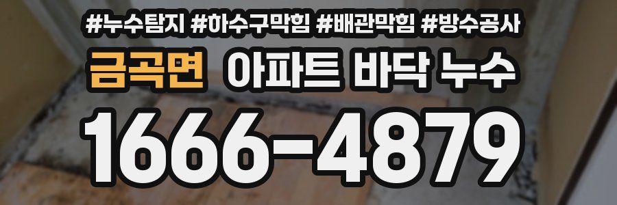 금곡면 아파트 바닥 누수