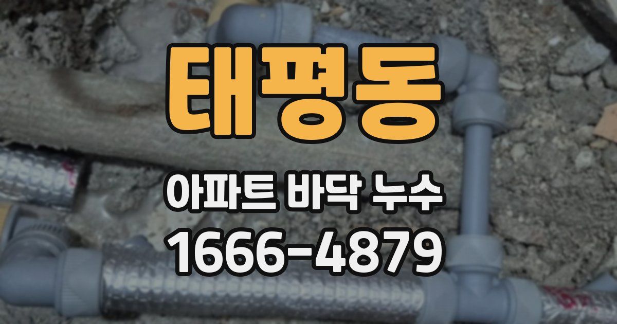 태평동 아파트 바닥 누수