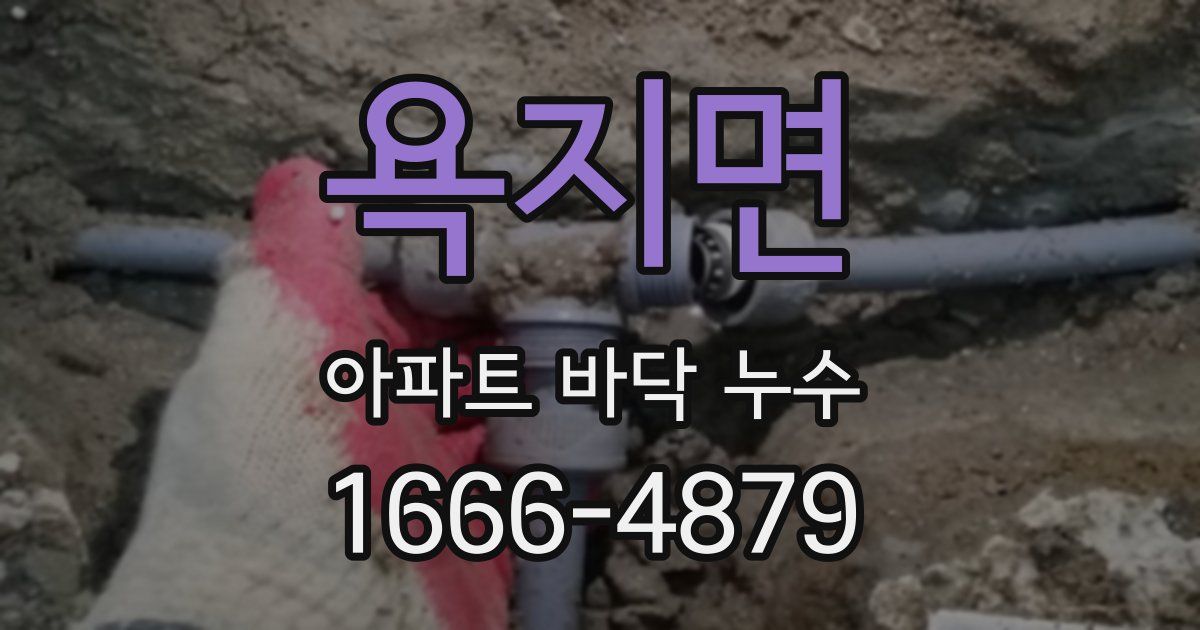 욕지면 아파트 바닥 누수