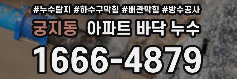 궁지동 아파트 바닥 누수